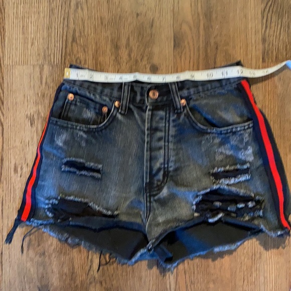 Denim Distressed-S -High Waist Shorts GUC!!! - Picture 9 of 12